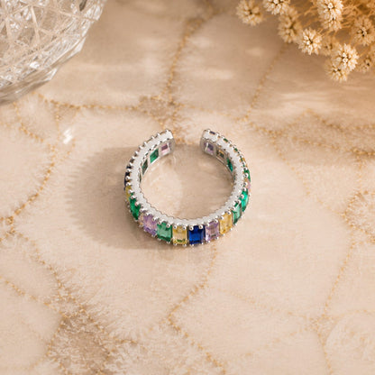 Rainbow Eternity Ring | 22K Gold