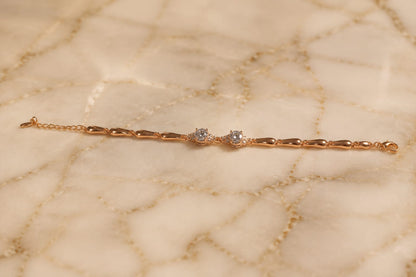 Luxury Diamond Accent Gold Bracelet | Elegant Jewelry for Women
